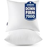 MIULEE Throw Pillows Inserts, Pack of 2 22x22 Inch 100% Virgin Fiber Filling Bed Couch Pillows