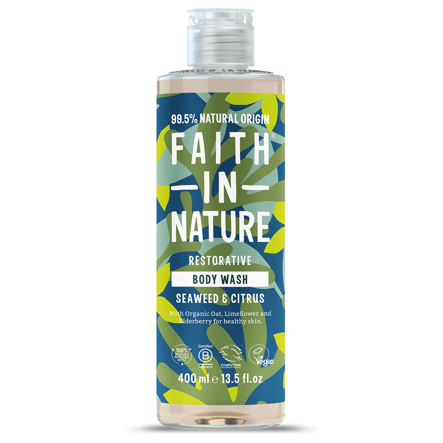 Faith In Nature Natural Seaweed and Citrus Body Wash, Restorative Shower Gel, Vegan and Cruelty Free, No SLS or Parabens, 400 ml โ image 1