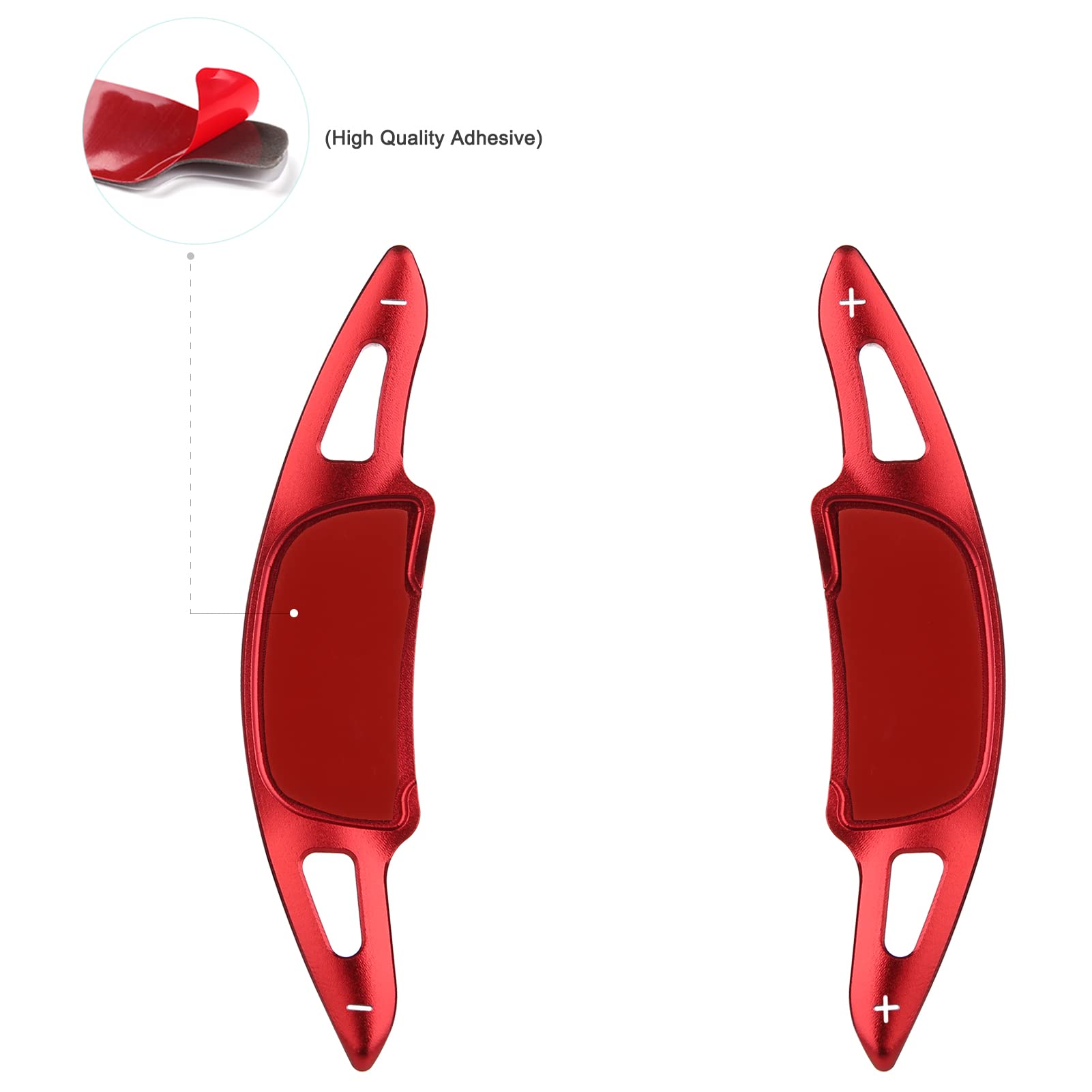 ANFOKAS for Mazda 3 CX-30 MX-30 CX-50 Accessories Sporty Car Dashboard Center Console Paddle Shifter Extension Gears Paddles Cover Trims -Red