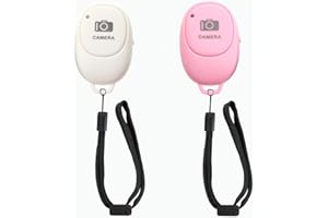 ESZKOZTA Phone Camera Remote Control(2 Pack) for Photos & Videos, Wireless Camera Remote Shutter Clicker Compatible with iPhone/Android Phone/iPad/Tablets with Adjustable Wrist Strap