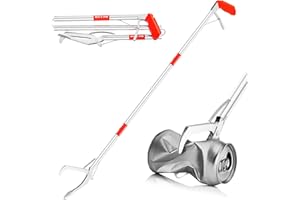 FIXHAVEN Grabber Reacher Tool, 50" Foldable Extra Long Grabber Tool for for Elderly Reaching Tool Heavy Duty Pickup Trash Picker Upper Equipment Fire Tongs Snake Grabber