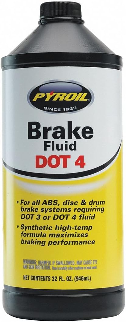 DOT 4 Brake Fluid, Synthetic High-Temp Formula Maximizes Braking Performance, 32 Fl Oz (Pack of 6)