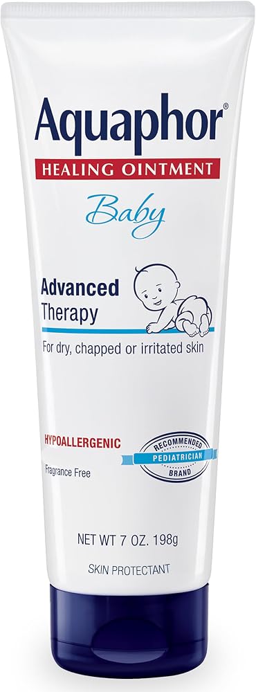 Aquaphor Baby Healing Ointment for Diaper Rash and More, 7 OZ | Baby Skin Protectant with Petrolatum for Chapped or Dry Skin,