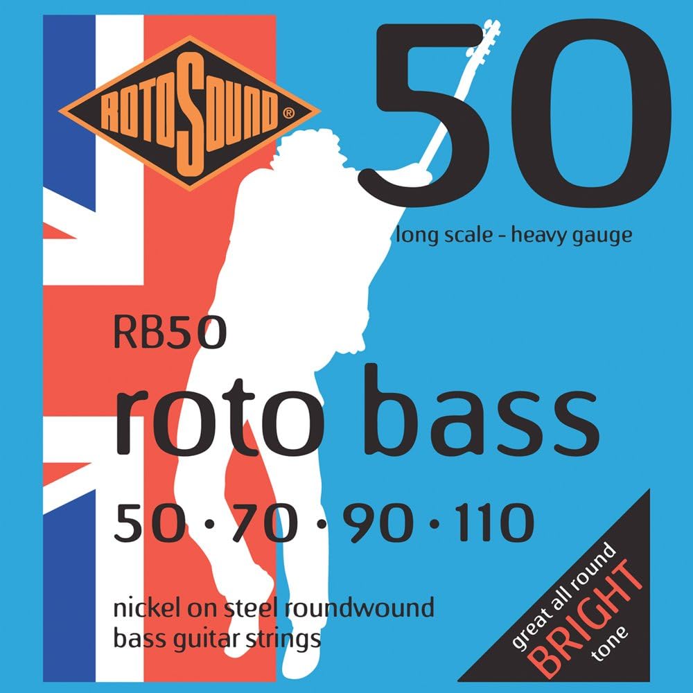 Rotosound Nickel Heavy Gauge Roundwound Bass Strings (50 70 90 110