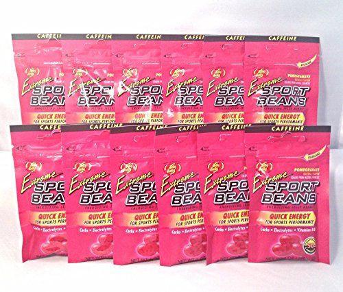 Jelly Belly Pomegranate Extreme Sport Beans 1 oz (28g) - Pack of 12 (Boxed)