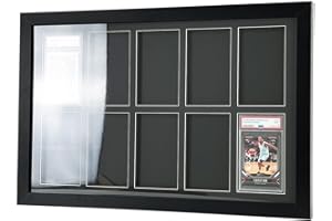 Bivitre PSA Graded Card Display Frame - Wall Mount Baseball Trading Card Display Case ONLY Fit for 10 PSA Rating Cards, Display for Basketball Football Hockey Pokemon MTG