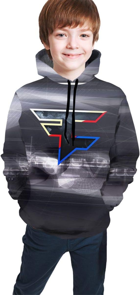 Kid's Faze Clan Logo Hoodie 3D Print Warm Hooded Sweatshirts for Children/Teen/Boys/Girl