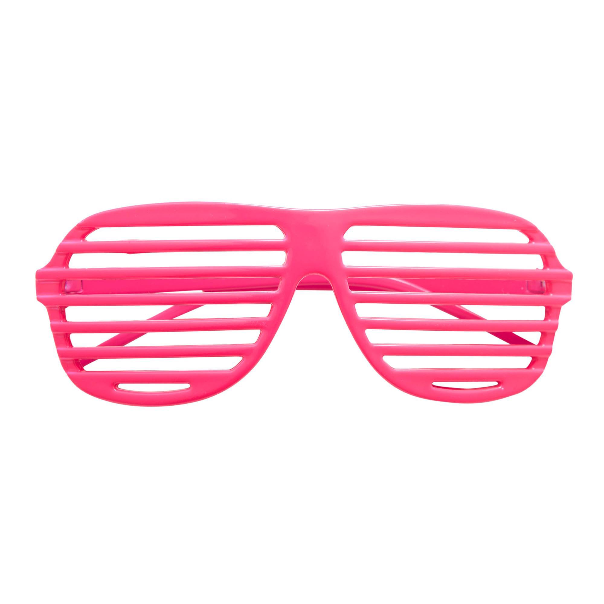 Widmann 01355 - Atzen Glasses, Neon Pink, Bad Taste, Carnival, Theme Party
