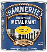 Hammerite Direct to Rust Metal Paint Smooth Yellow 750ML Brand New