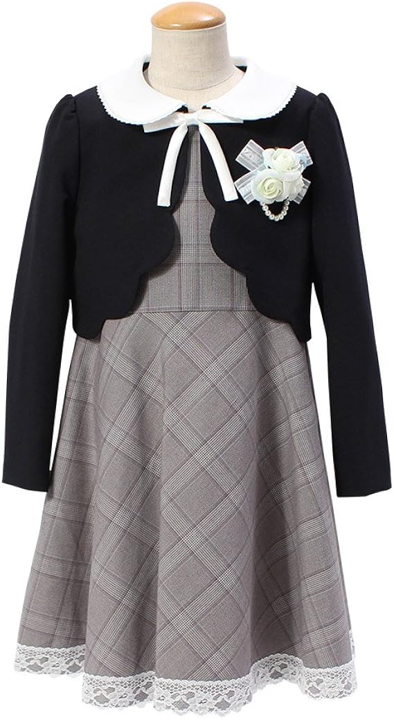 Amazon Co Jp ショパン Chopin 入学女児スーツ ボレロ ワンピース フォーマル 女の子 130 ネイビー 服 ファッション小物