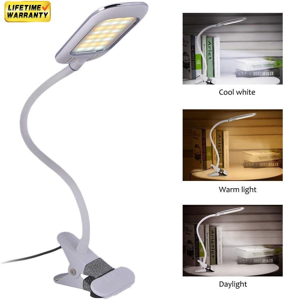 Best adjustable clamp on reading lights for headboard with shade