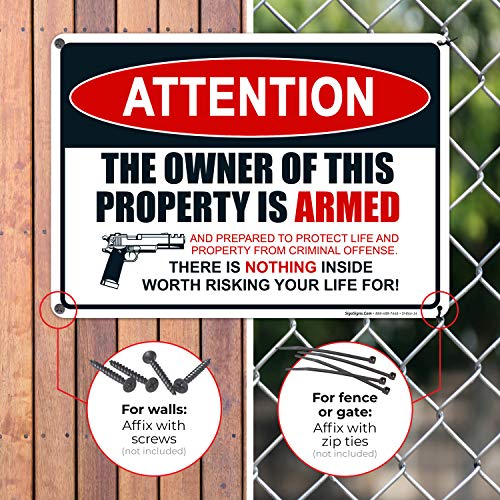 Purchase Warning: Owner Is Armed Sticker Decal In Denton, North - Foto 3