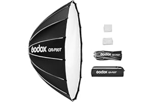 Godox QR-P90T 90cm/35.4in Quick Release Parabolic Softbox Professional Foldable Softbox Reflector with Standard Bowen Mount &
