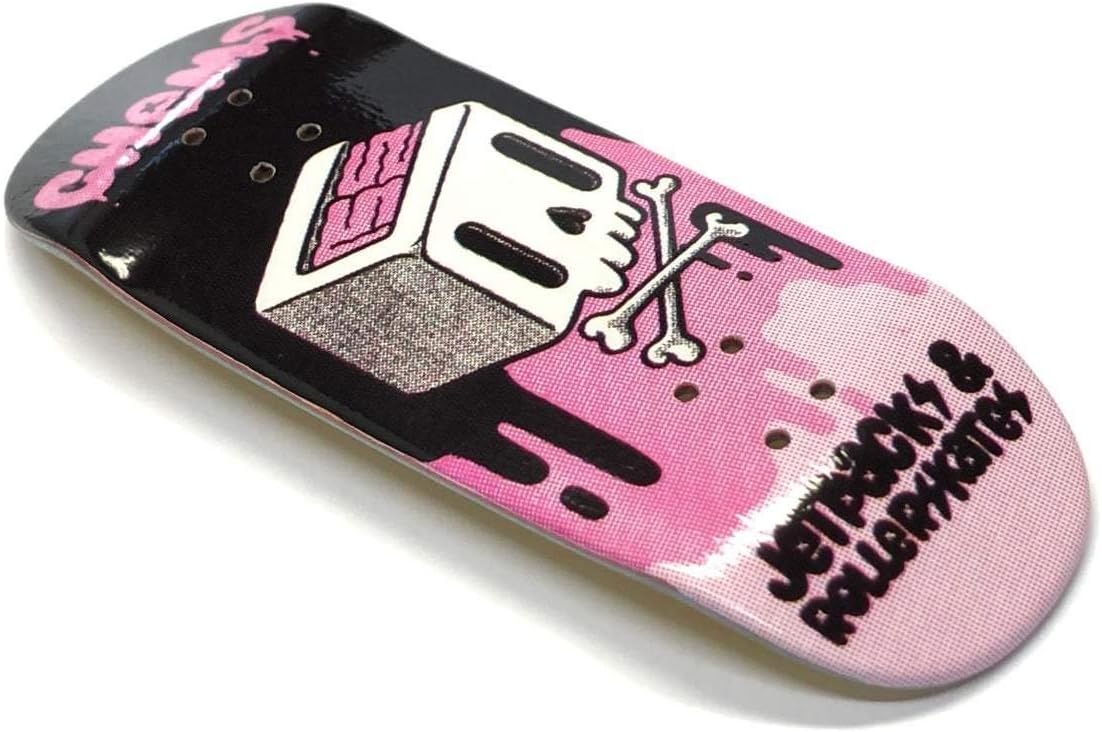 Chems x DK Cubic Skull Pink Fingerboard Deck (33.5mm(Popsicle Shape))