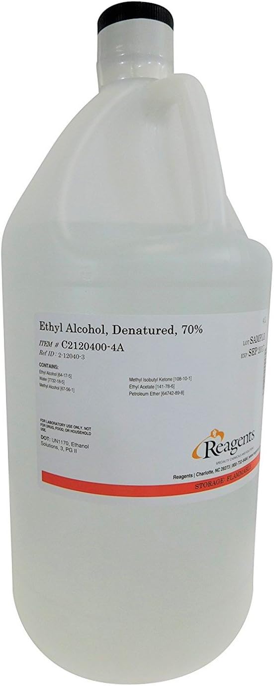 Reagents C2120400-4A Ethyl, Denatured, 70%, 0 Grade, 4 L