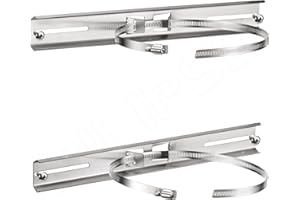 QILIPSU Pole Mounting Kits, 304 Stainless Steel 15.4" x 1.9" Brackets with Adjustable 2–8 Inch Clamps for Electrical Boxes, D