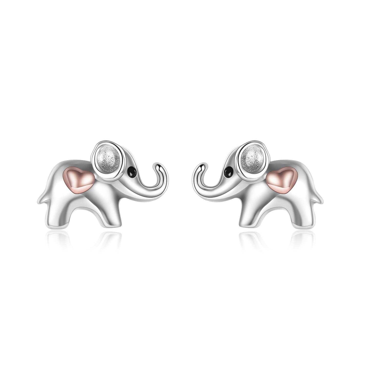 YAFEINI Elephant Earrings Sterling Silver Elephant Studs Earrings for Women Girls Jewelry Gifts