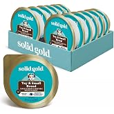 Solid Gold Small Breed Turkey Wet Dog Food Topper, Adult &amp; Puppies, 12ct | Toy Breed Dog Food &amp; Meal Topper, Grain Free Meal Cups w/Superfoods &amp; Pumpkin for Gut Health &amp; Digestion - For All Ages