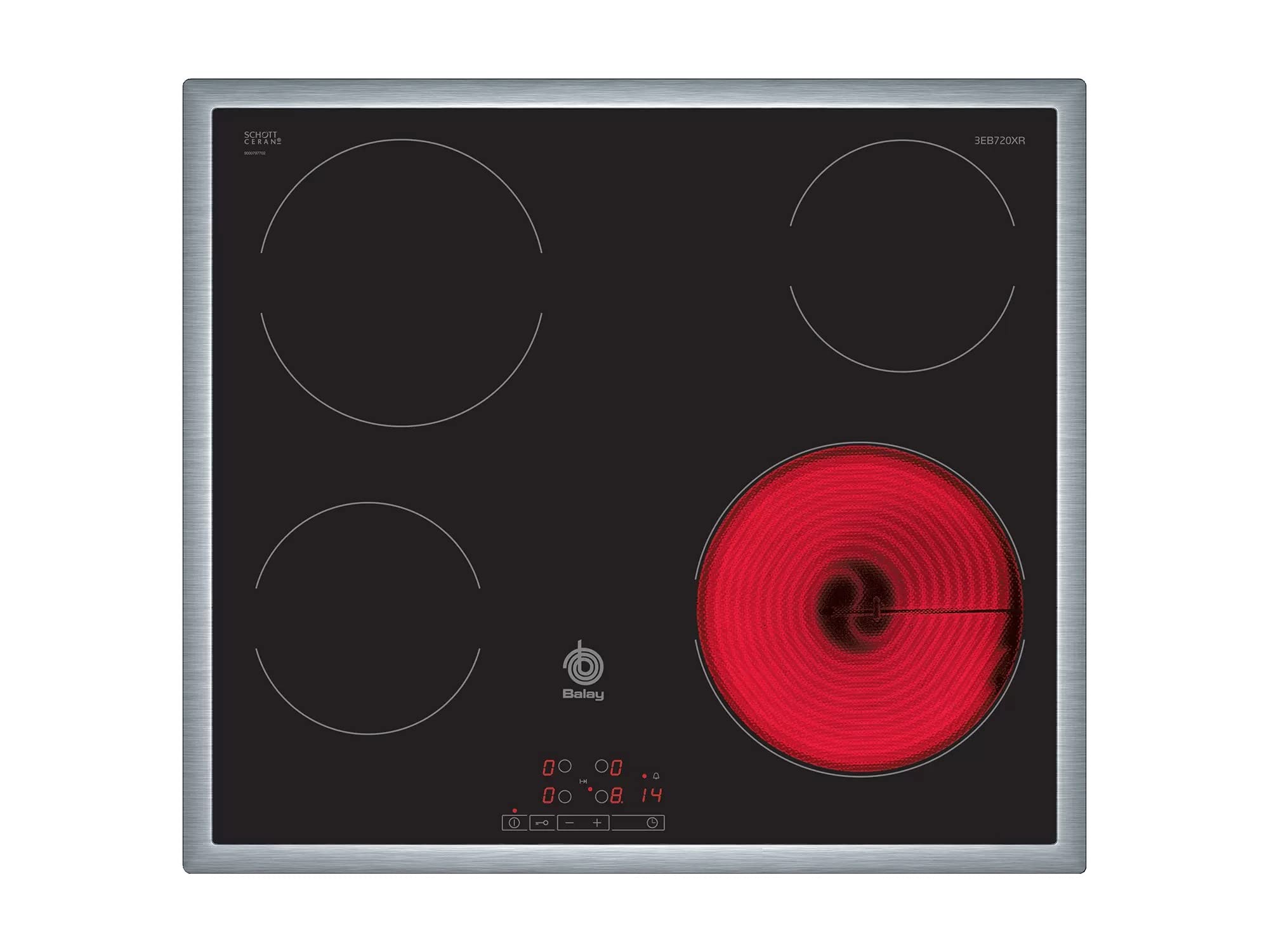 Balay-3EB720XR-Placa-vitroceramica-4-zonas-Gran-zona-21-cm-Marco