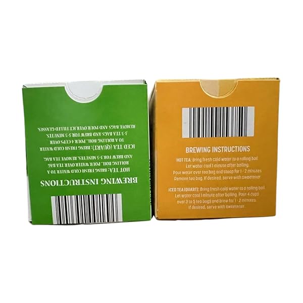 TEA CO BENNER PEPPERMINT AND GINSENG TEA BAGS VARIETY PACK, 40 COUNT, INDIVIDUALLY WRAPPED, 1.06 OZ