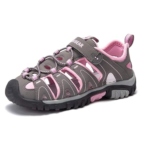 Gaatpot Unisex-Kinder Sandalen aus Leder für Jungen Mädchen Sommer Trekking Sandalette Sport- & Outdoor Strand Wanderschuhe