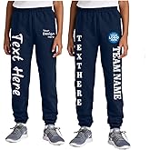 Custom Youth & Adult Fleece Sweatpants – Personalized Sweatpants for Kids, Teens, & Adult, School Team Joggers, Custom Joggers, Athletic Loungewear, Personalized Gift for Boys & Girls- 90YP