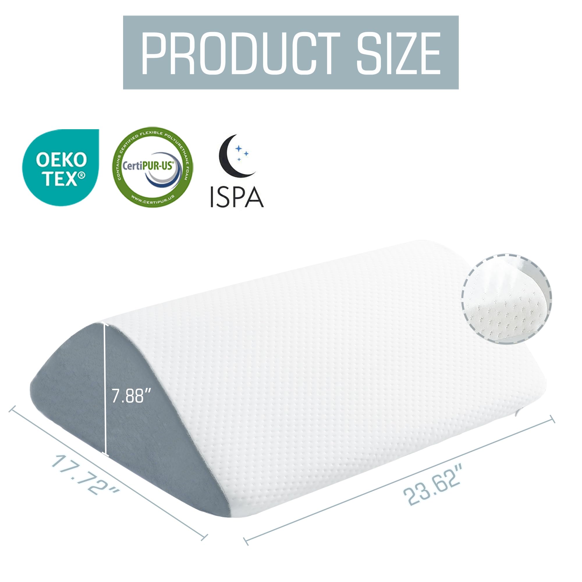 Wedge Pillow for Knee Bed Wedge Pillow for Sleeping, Wedge Pillows for After Surgery Leg Pillow for Sciatica Back Knee Hip Ankles Back Pain Relief