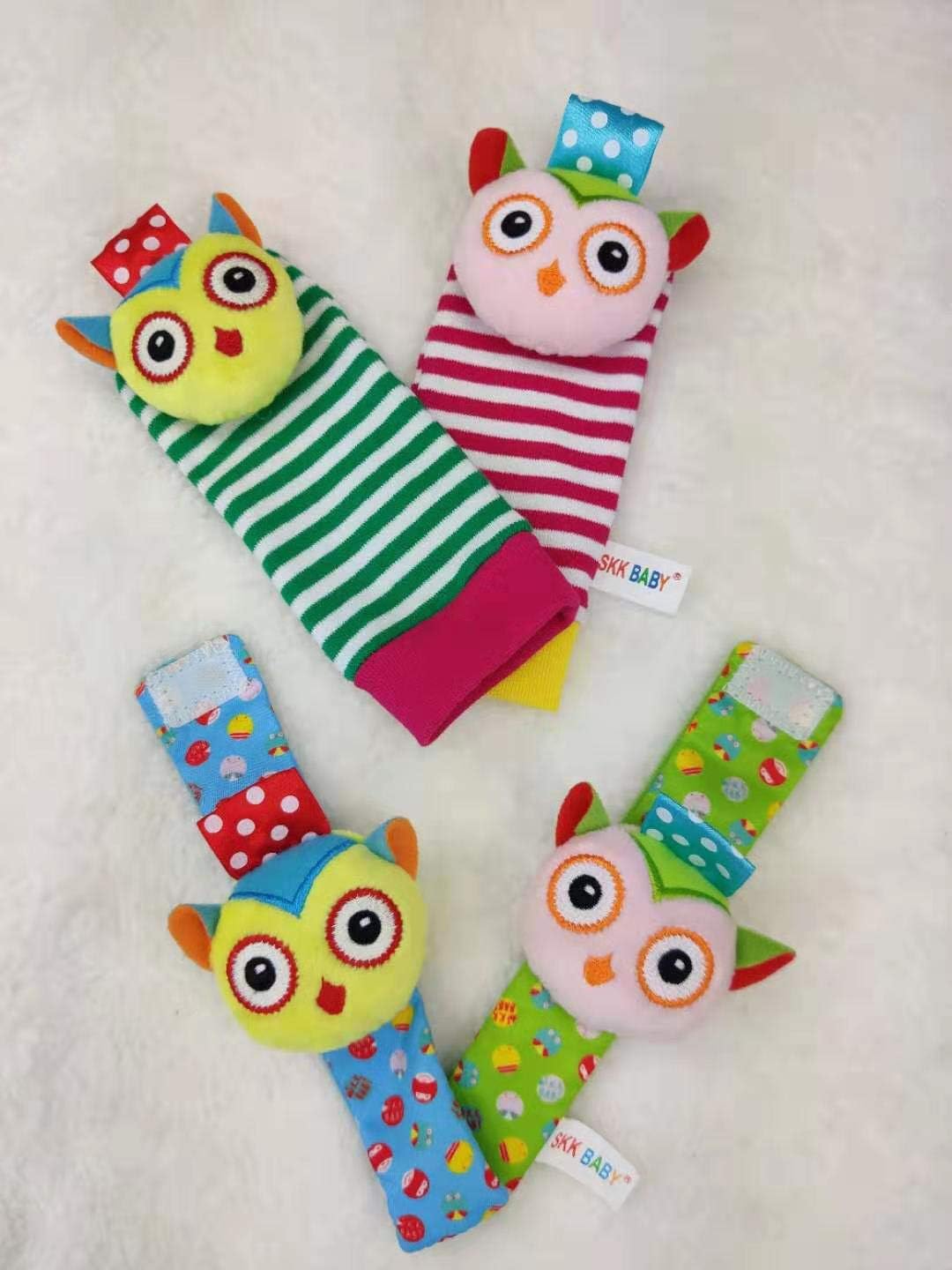 Oyfel Chien Jouet En Peluche Education Pour Bebe 0 6 Mois 2pcs Poignet Et 2pcs Chaussettes Jouet Deveil Chaussette Et Poignet Hochet Petit Animal Pour Bebe Hochets Jouets D Eveil Safeguardsoftwash Com