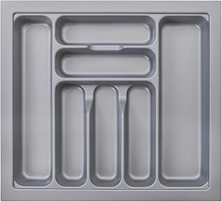 RH Art Schubladeneinsatz 60er Besteckeinsatz Küche Besteckkasten für Schubladen Küchenschrank aus Kunststoff 517 x 474 mm