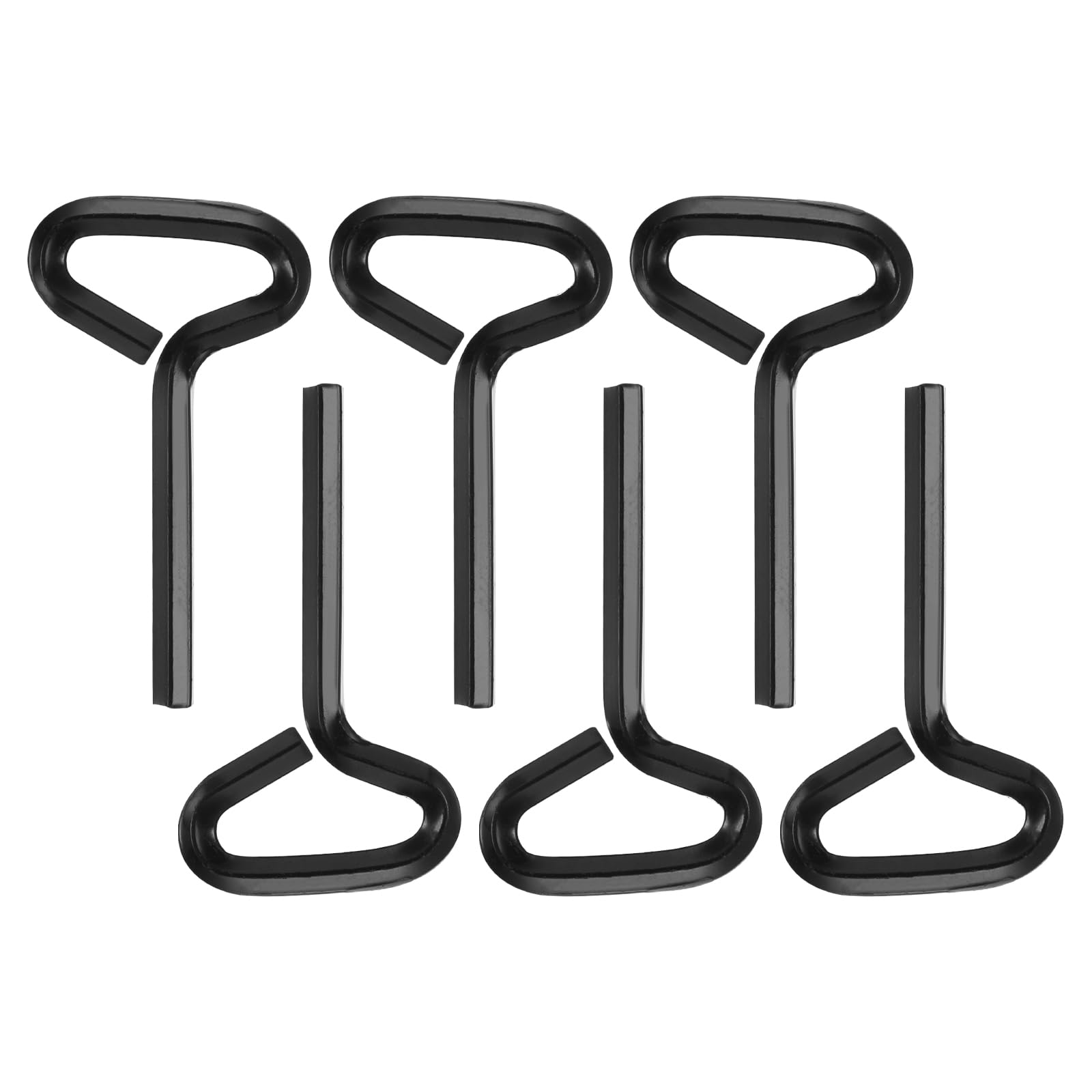 PATIKIL 7/32" Standard Hex Dogging Key, 6 Pack Solid Steel Wrench Door Key with T-Shaped Full Loop for Crash Bar, Push Bar Emergency Exit Devices, Black