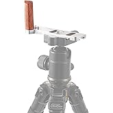Foto4easy Wooden L-Shape HandleGrip for Panasonic S9 Camera with Quick Release Baseplate for Arca Swiss,Silver