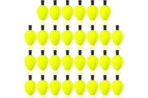 ShinyRelief 30 Pcs Trout Float Foam Teardrop Strike Fishing Bobbers Fishing Floats Fly Fishing Strike Indicators for Trout Offshore Saltwater Freshwater