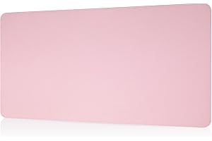 Laokiiy Desk Mat, Dual-Sided Desk Pad, Large Mouse Pad for Desk, Natural Cork & PU Leather Non-Slip Waterproof Desk Mats for Office and Home (Pink, 31.5" x 15.7")
