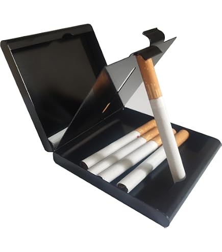 Amazon.com: GYP-JFDSZ Portable Metal Cigarette Case/Ashtray, Mini Portable  Sealed Multifunctional Cigarette Case, Stylish Outdoor Metal Small Ashtray  To Extinguish Cigarettes,Black : Health & Household