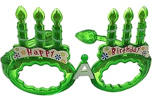 Birthday Cake Glasses LED Light Up Glasses For And Adults Birthday Halloween Christmas Festival Gathering Party Accessories
