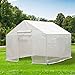Outsunny 10' x 9.5' x 8' Outdoor Walk-in Tunnel Greenhouse with 5 Roll-Up Windows, Zippered Door, & Weather Cover