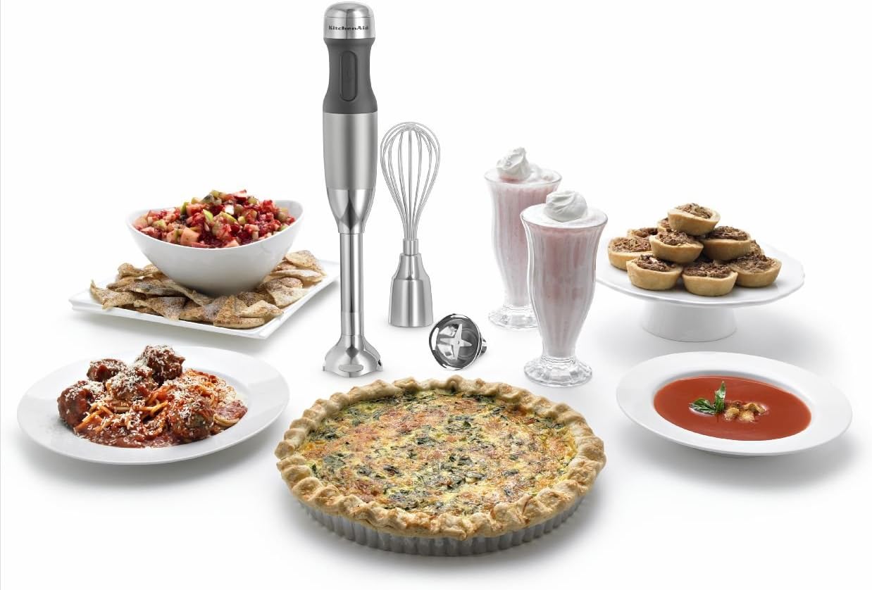 KitchenAid KHB2561CU 5-Speed Hand Blender - Contour Silver: Electric Hand Blenders: Kitchen & Dining