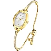 JIANDUN Petite Women’s Watch, Diamond Accent Bracelet Style, Waterproof Analog Dress Watch, Thoughtful Gift for Girlfriend