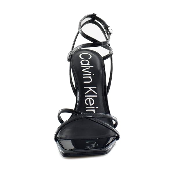 CALVIN KLEIN WOMEN’S TEGIN HEELED SANDAL, BLACK, 7.5