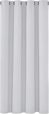 Deconovo Ring Top Blackout Curtain 52x54 Silver Grey Single Panel