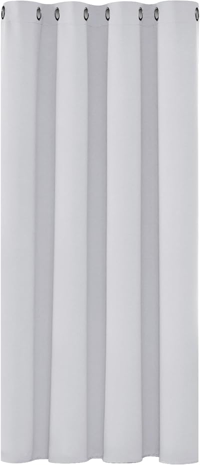 Deconovo Ring Top Blackout Curtain 52x54 Silver Grey Single Panel