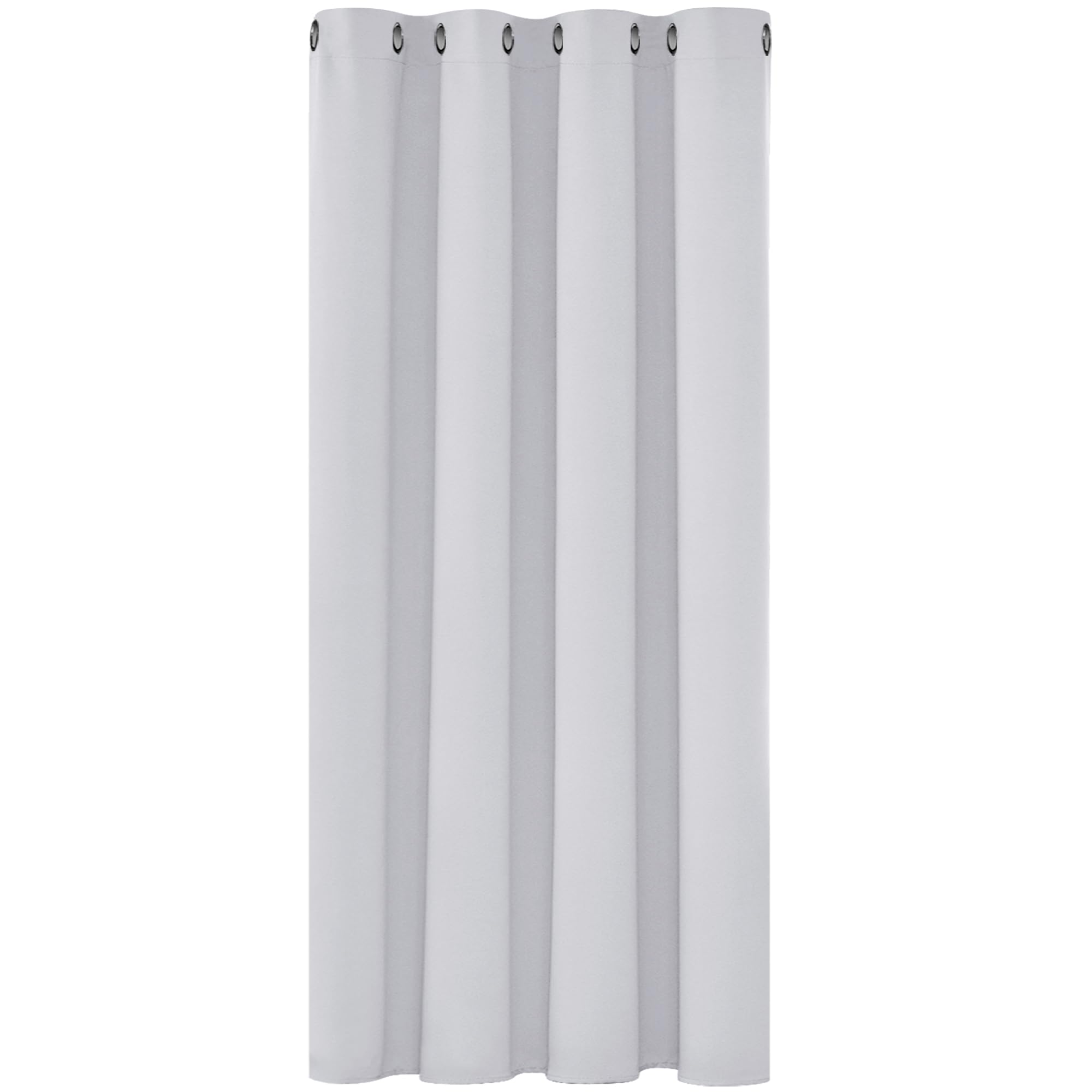 Deconovo Ring Top Blackout Curtain Thermal Insulated Room Darkening Curtain for Nursery 52"x 54" Silver Grey 1 Panel