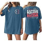 Baseball Shirts Women Oversized: Baseball Mom Tshirt Hey Batter Batter Swing Graphic Tee Ballparks Tops