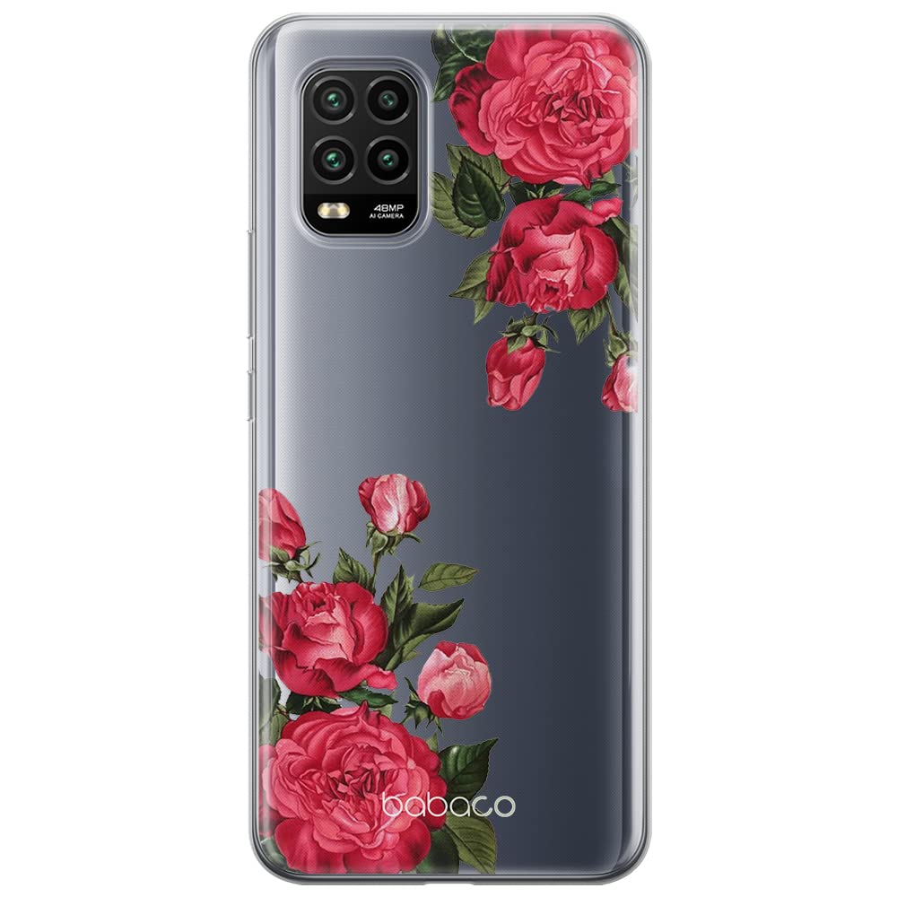 Babaco ERT GROUP mobile phone case for Xiaomi MI 10 LITE original and officially Licensed pattern Flowers 007 optimally adapted to the shape of the mobile phone, partially transparent