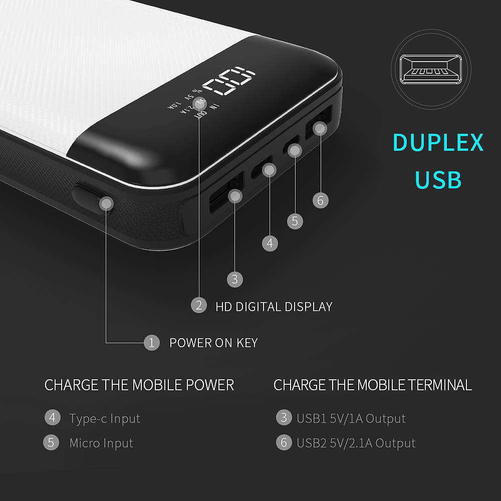 30000mAh Power Bank, meiyi Huge Capacity Portable Battery Charger with
