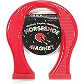 Dowling Magnets Giant Horseshoe Magnet for Kids (Big Magnet: 8.5 inches x 7 inches x 1.125 inches), Red. Ages 3+. Durable Plastic U Shaped Magnet with Safely Encased Mighty Magnets. Item HSO1.