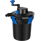 Anbull 1060GPH Bio Pressure Pond Filter with 9W Light for Outdoor Pond | Pressurized Biological System, Convenient Cleaning Crank Handle, for Fountain Pool, Koi Fish Aquarium Tank