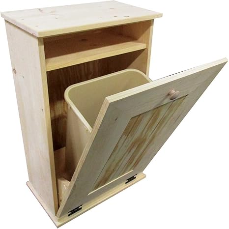 Sawdust City Tilt-Out Wooden Trash Bin 