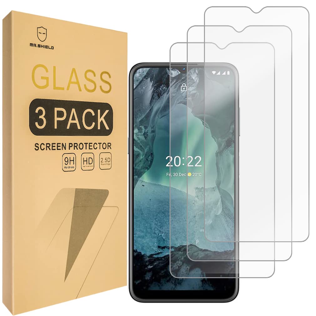 Mr.Shield Screen Protector For Nokia G21 / Nokia G11 [Tempered Glass] [9H Hardness] [3-Pack] Screen Protector