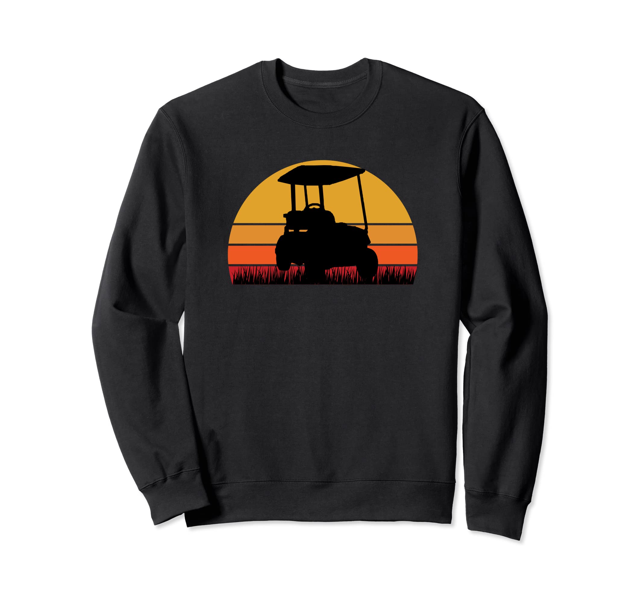Golf Cart Sunset Retro Golfing Golfer Course Par Birdie Sweatshirt